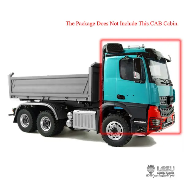 LESU 1/14 Scale Remote Controlled 3348 3 Axles 6*6 Dumper Truck CarsMotor Servo ECS Sound and Light System Cabin
