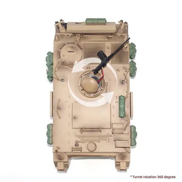 Tongde 1/16 RC Military Tank M2412-C M113A2 APC Turret Rotation 360 Degree Infrared LED Light Sound Remote Control Electric Toy