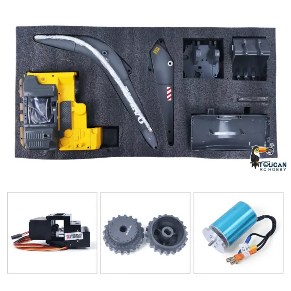 DoubleE EC160E 1/14 RC Excavator Hydraulic Wireless Control Diggers Remote Control Engineering Vehicle Brushless Motor Light Unassembled