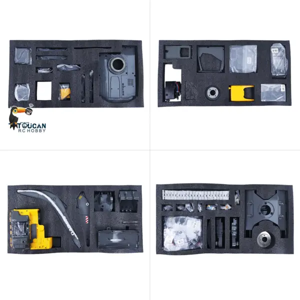 DoubleE EC160E 1/14 RC Excavator Hydraulic Wireless Control Diggers Remote Control Engineering Vehicle Brushless Motor Light Unassembled
