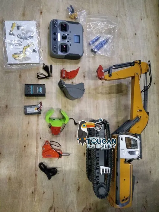 1/18 Kabolite 5901 100S Electric Lifting RC Excavator Flysky Remote Control Digger Engineering Vehicle Electric Ripper Hammer