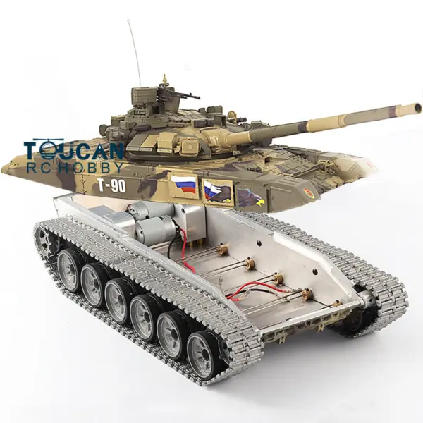 Henglong 1/16 RC Tank 3938 T90 W/ Metal Chassis Plastic Hull 7.1 Mainboard Sound Effects 360Degrees Rotating Turret Infrared BB Shooting