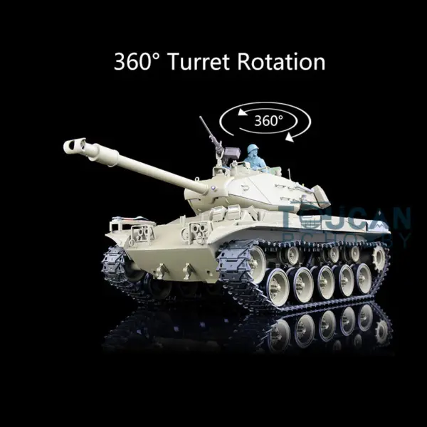 Henglong 1/16 Plastic Radio Control Tank 3839 Walker Bulldog RTR RC Tank w/ 360Degrees Rotating Turret Sproket Smoking Gearbox 2 Sounds