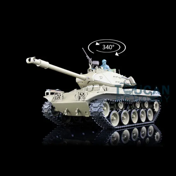 2.4Ghz Henglong 1/16 Scale 7.0 Plastic Radio Control Tank USA Walker Bulldog 3839 w/ Engine Sound Smoking Gearbox Road Wheels