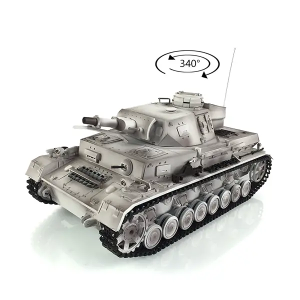 Henglong 7.0 Remote Control Tank Plastic 3858 Panzer IV F RC Tank 1/16 Scale w/ Rotating Turret Engine Sound Smoking