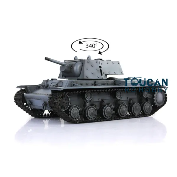Henglong 1/16 Scale 2.4G RC Tank 3878 7.0 Plastic Soviet KV-1 RTR BB Shooting Tank w/ Engine Sound Outdoor Tank Gift for Boys