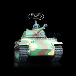 Henglong 1/16 Plastic Radio Control Tank 3879 7.0 German Panther G RTR Tank 2.4G w/ Engine Sound Smoking Gearbox on RC Tank