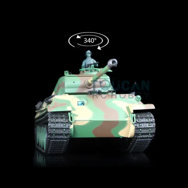 Henglong 1/16 Plastic Radio Control Tank 3879 7.0 German Panther G RTR Tank 2.4G w/ Engine Sound Smoking Gearbox on RC Tank