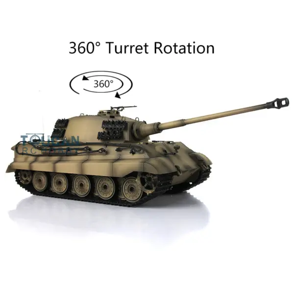 Henglong 1/16 Scale RC Tank German King Tiger 3888A 7.0 Plastic Tank w/ 360Degrees Rotating Turret BB Shooting w/o Barrel Recoil