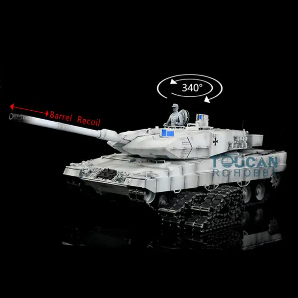 Heng Long 1/16 TK7.0 Edition Leopard2A6 RTR RC Tank 3889 Barrel Recoil Metal Tracks Rubber Pad Father's Day Festival Boys Gift