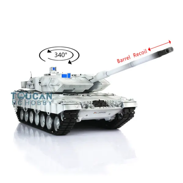 Henglong 1/16 TK7.0 Generation Upgraded Metal German Leopard2A6 RC Tank 3889 Barrel Recoil Ready to Run Simulation Light Sound
