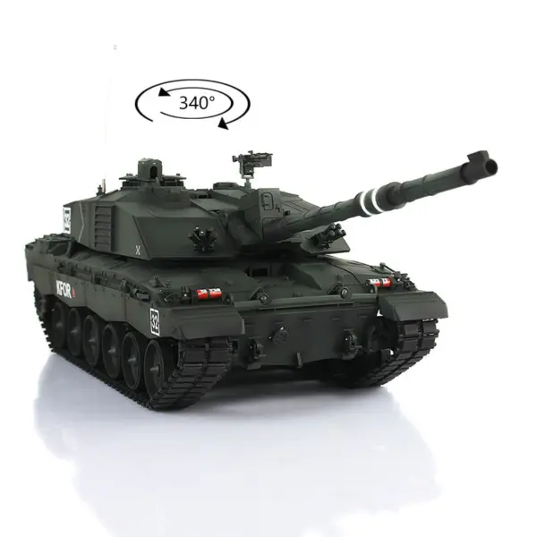 Henglong 1/16 Scale 7.0 2.4Ghz Plastic Ver British Challenger II RTR RC Tank Model 3908 340 Turret BB Shooting Unit IR