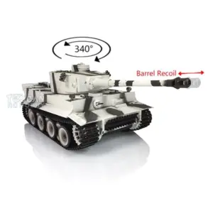 2.4Ghz Henglong 1/16 Plastic German Tiger I Radio Control Tank 3818 7.0 RTR RC Tank BB Shooting Smoking Sound Effect Recoil Barrel