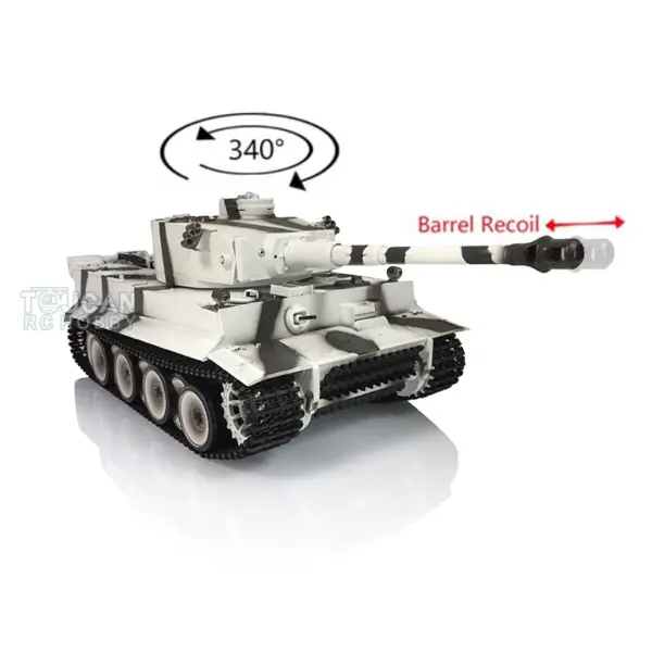 2.4Ghz Henglong 1/16 Plastic German Tiger I Radio Control Tank 3818 7.0 RTR RC Tank BB Shooting Smoking Sound Effect Recoil Barrel
