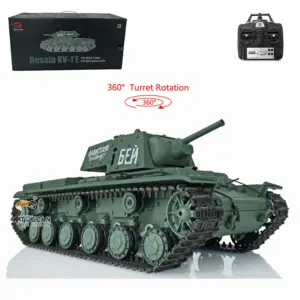 Henglong 1/16 Scale 3878 7.0 Soviet KV-1 Plastic Remote Control Tank w/ 360Degrees Rotating Turret BB Shooting Engine Sound RTR Tank