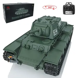 Henglong 1/16 Scale 2.4G RC Tank 3878 7.0 Plastic Soviet KV-1 RTR BB Shooting Tank w/ Engine Sound Outdoor Tank Gift for Boys