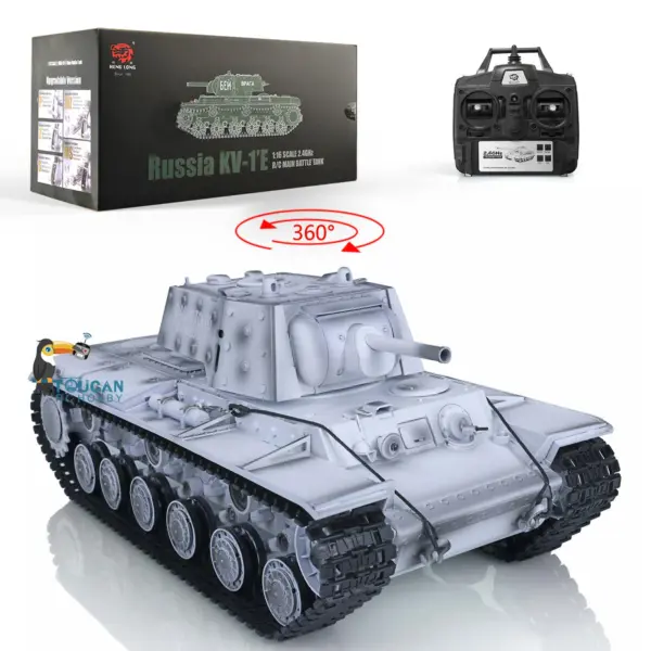 Henglong 1/16 Scale 3878 7.0 Soviet KV-1 Plastic Remote Control Tank w/ 360Degrees Rotating Turret BB Shooting Engine Sound RTR Tank
