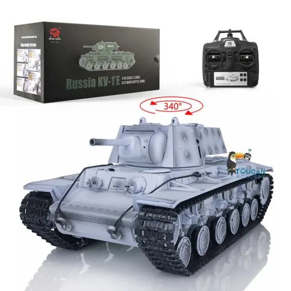 Henglong 1/16 Scale 2.4G RC Tank 3878 7.0 Plastic Soviet KV-1 RTR BB Shooting Tank w/ Engine Sound Outdoor Tank Gift for Boys