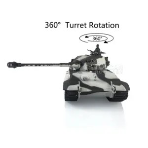 Henglong 1/16 Scale RC Tank German King Tiger 3888A 7.0 Plastic Tank w/ 360Degrees Rotating Turret BB Shooting w/o Barrel Recoil