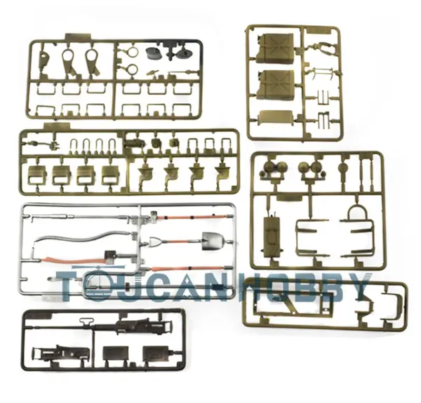 Henglong 1/16 USA Walker Bulldog RC Tank 3839 Plastic Parts Bag Sticker Shockable Suspension Bars Road Wheel Sprockes Tracks Idler