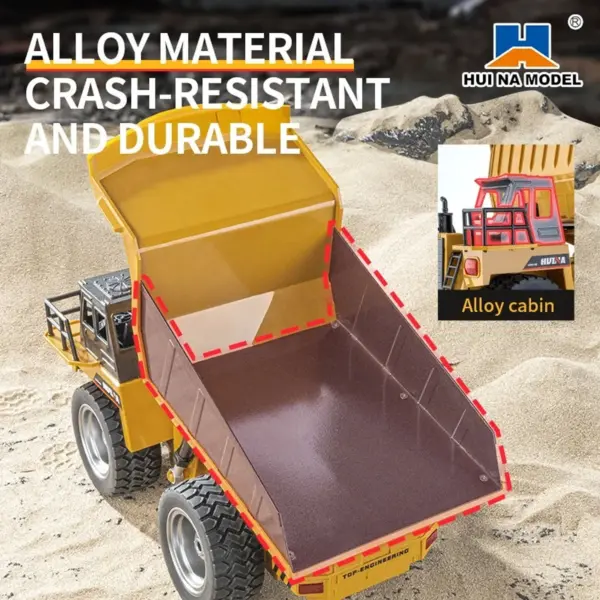HUINA 1/18 1533 1:18 RC Dump Truck Remote Control Tipper Car 2.4G Vehicles Toys Assembled and Painted 28.5*15.5*16cm