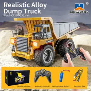 HUINA 1/18 1533 1:18 RC Dump Truck Remote Control Tipper Car 2.4G Vehicles Toys Assembled and Painted 28.5*15.5*16cm