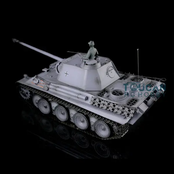 Henglong 1/16 7.0 RC Tank German Panther G Upgraded 3879 w/ FPV 360Degrees Rotating Turret Engine Effect Smoking Metal Tracks Sproket