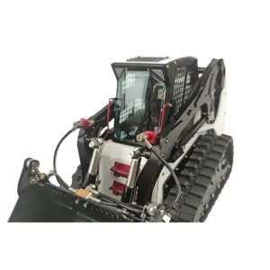 LESU 1/14 RC Tracked Skid-Steer Loader Aoue LT5 Metal Hydraulic DIY Model Gripper Dozer Hay Clamp Dozer Blade Gripper Sweeper Hay Clamp