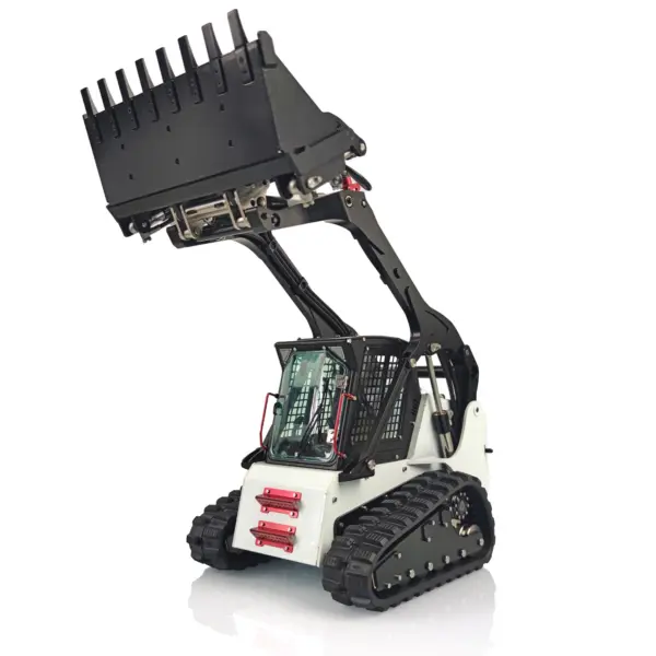 LESU 1/14 RC Tracked Skid-Steer Loader Aoue LT5 Metal Hydraulic DIY Model Gripper Dozer Hay Clamp Dozer Blade Gripper Sweeper Hay Clamp