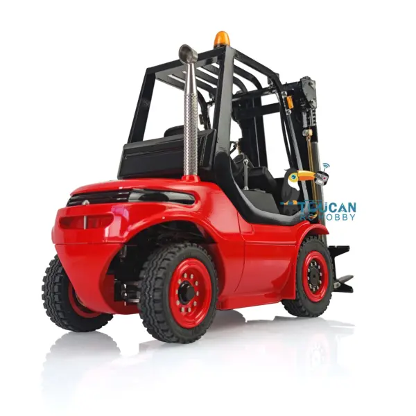 LESU RC 1/14 Hydraulic forklift Transfer Car Truck Model ESC Motor Light Sound System Metal Front Rear Wheel Hub Toolbox