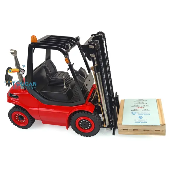 LESU RC 1/14 Hydraulic forklift Transfer Car Truck Model ESC Motor Light Sound System Metal Front Rear Wheel Hub Toolbox