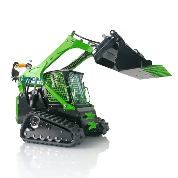 LESU 1/14 Metal RC Loader Aoue-LT5 KIT Hydraulic Tracked Skid-Steer Construction Vehicle Lights Sound Fork Sieve Bucket Gripper Ripper Trailer DIY Model
