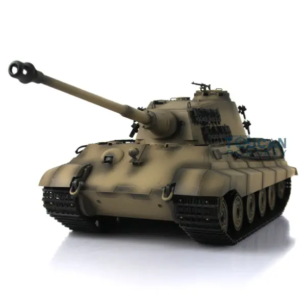 1/16 Henglong 7.0 Radio Control Tank 3888A Plastic King Tiger German RC Tank w/ 360Degrees Rotating Turret Steel Gearbox Barrel Recoil