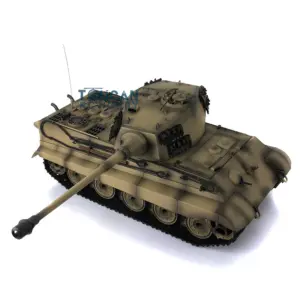 Henglong 1/16 Radio Control Tank 7.0 King Tiger RC Tank 3888A w/ FPV Barrel Recoil 360Degrees Rotating Turret Metal Road Wheels Smoking