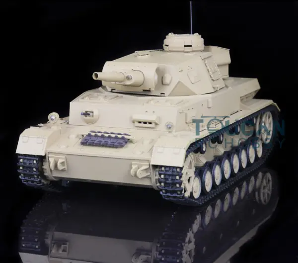 Henglong 1/16 7.0 Radio Control Tank Plastic German Panzer IV F 3858 RTR RC Tank w/ 360Degrees Rotating Turret Sound Effect IR Battle