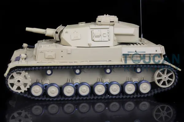 2.4G Henglong 1/16 7.0 RC Tank Panzer IV F Remote Control Tank 3858 w/ 360Degrees Rotating Turret Steel Gearbox FPV Camera BB Shooting