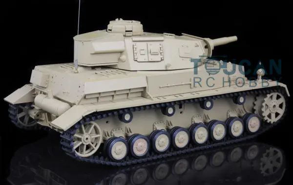 Henglong 1/16 7.0 Radio Control Tank Plastic German Panzer IV F 3858 RTR RC Tank w/ 360Degrees Rotating Turret Sound Effect IR Battle
