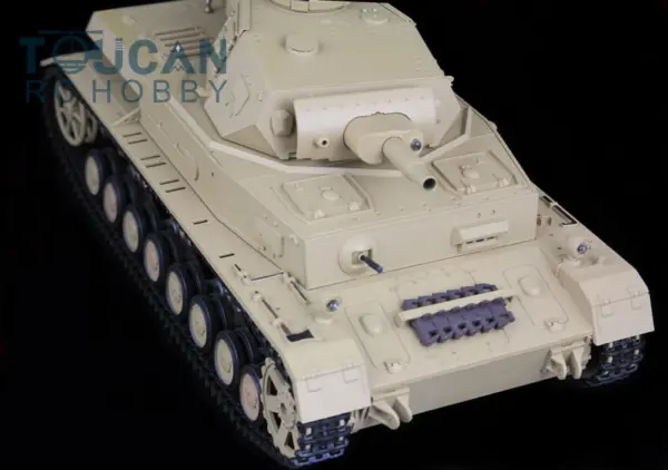 2.4G Henglong 1/16 7.0 RC Tank Panzer IV F Remote Control Tank 3858 w/ 360Degrees Rotating Turret Steel Gearbox FPV Camera BB Shooting