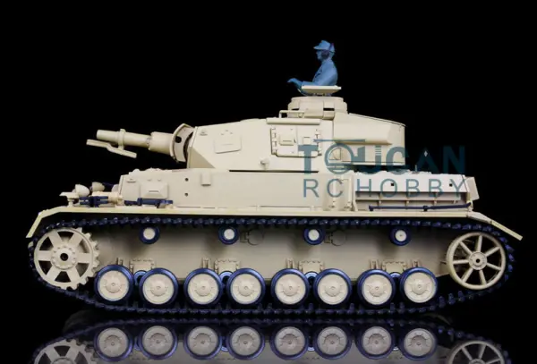 2.4G Henglong 1/16 7.0 RC Tank Panzer IV F Remote Control Tank 3858 w/ 360Degrees Rotating Turret Steel Gearbox FPV Camera BB Shooting