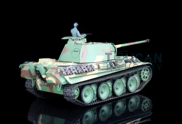 Henglong 1/16 Scale 7.0 RC Tank Plastic German Panther G 3879 RTR BB Shooting Tank w/ 360Degrees Rotating Turret Infrared Battle System