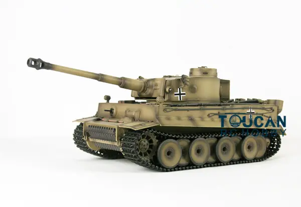 Henglong 1/16 Upgraded German Tank 3818 Radio Control Tiger I RC Tank 7.0 W/ 360Degrees Rotating Turret Metal Idler Sproket Tracks