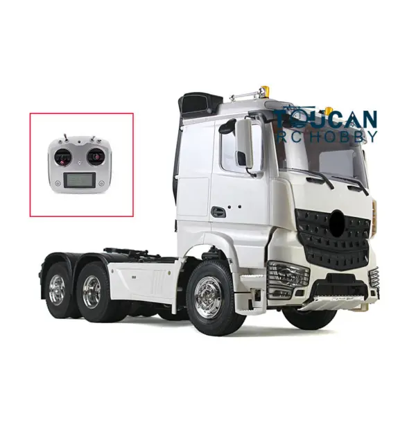 1/14 3 Axles Low Top RC Tractor Radio Controlled Truck Trailer KIT DIY Model 35T Motor Eletric Construction Vehicle