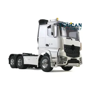 1:14 Scale RC Construction Vehicle Remote Control 3Axles Tractor Truck Trailer KIT DIY Car Simulation Model W/ Motor