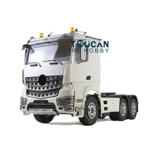 1:14 Scale RC Construction Vehicle Remote Control 3Axles Tractor Truck Trailer KIT DIY Car Simulation Model W/ Motor