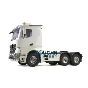 1/14 3 Axles Low Top RC Tractor Radio Controlled Truck Trailer KIT DIY Model 35T Motor Eletric Construction Vehicle