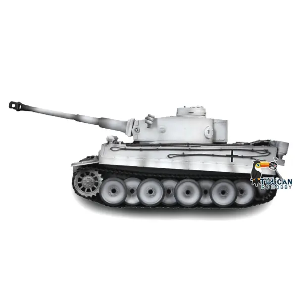 Henglong 1/16 Plastic German Tiger I RC Tank 3818 TK7.0 Version Remote Control Tank Sound Effect Smoking Gearbox w/o Recoil Barrel
