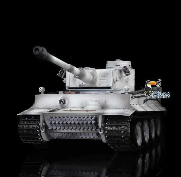 Henglong 1/16 Plastic German Tiger I RC Tank 3818 TK7.0 Version Remote Control Tank Sound Effect Smoking Gearbox w/o Recoil Barrel
