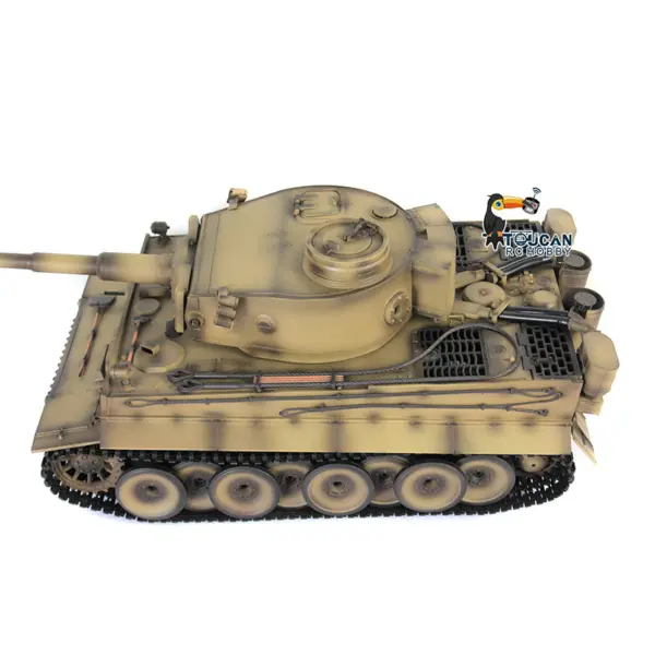 HengLong Factory 1/16 3818 German Tiger 1 Full Metal Chassis Plastic Upper Hull RTR RC Tank Speaker 360Degrees Turret Smoke Gearbox