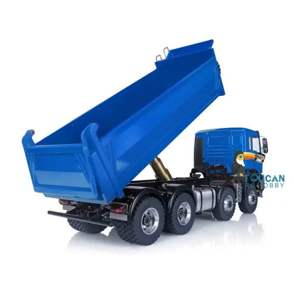 LESU 8x8 1/14 RC Hydraulic Lifting Dumper Truck Model Radio Control Painted Car 540 Power Motor 2-speed High Torque Transmission