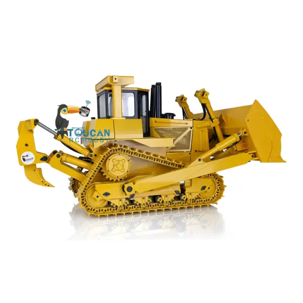 JDModel 1/14 Metal RC Hydraulic Bulldozer DXR2 Remote Controlled Earth Moving Machine Model JDM-201 New Sound System Light ST8 Remote Controller Motor Battery